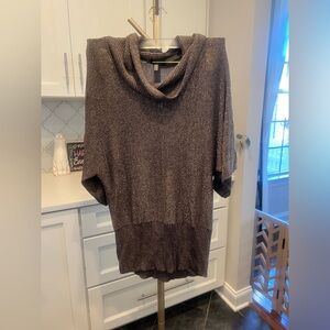 Cupio gold metallic knit Cowl Neck Sweater